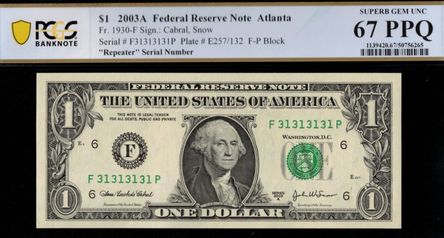 2003A $1 FRN F31313131P 67Q