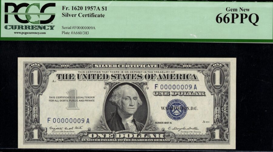 1957A $1 SILVER F00000009A 66Q