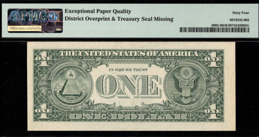 2013 $1 *LEPE" OVER-PRINT ERROR 64Q