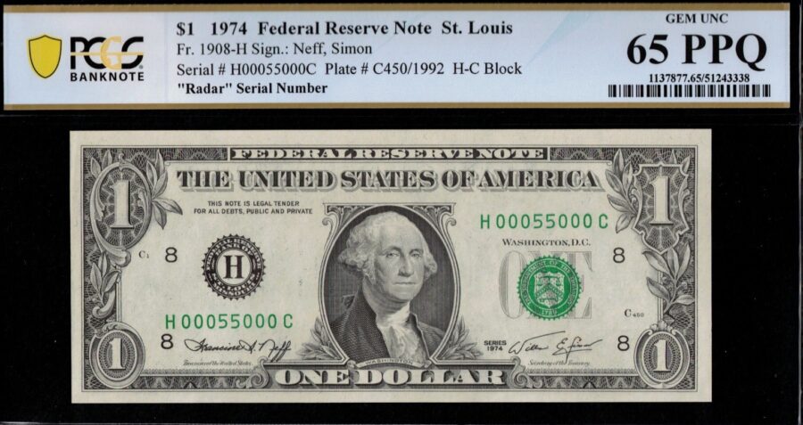 1974 $1 FRN H00055000C 65Q