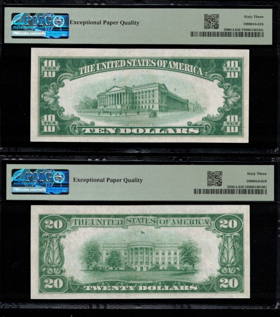 1928 $10-$20 FRN L00003501A 63EPQ