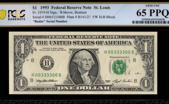 1993 $1 FRN H00333300B 65Q