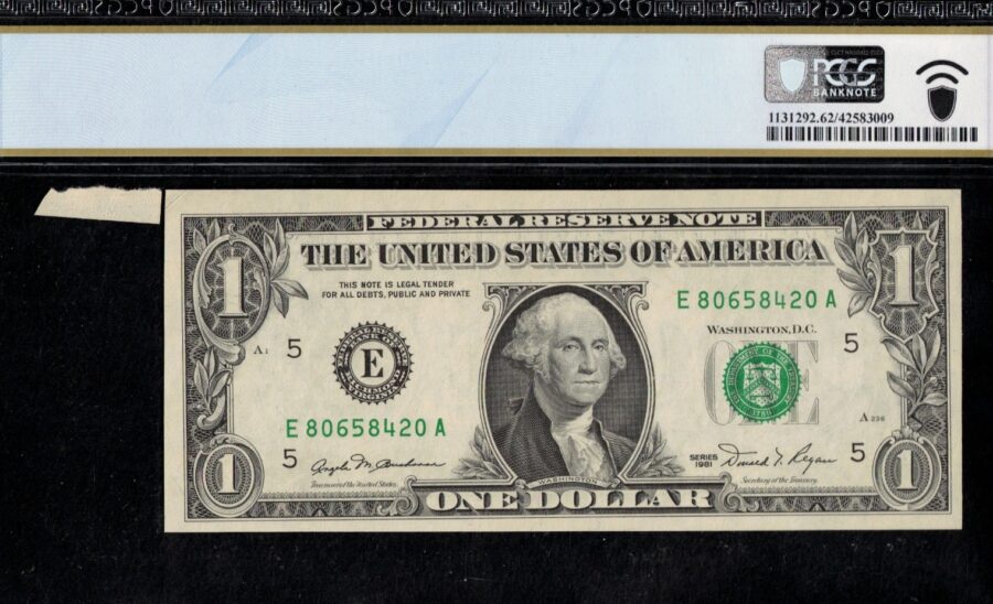 1981 $1 FRN "RETAINED OBSTRUCTION" 62Q