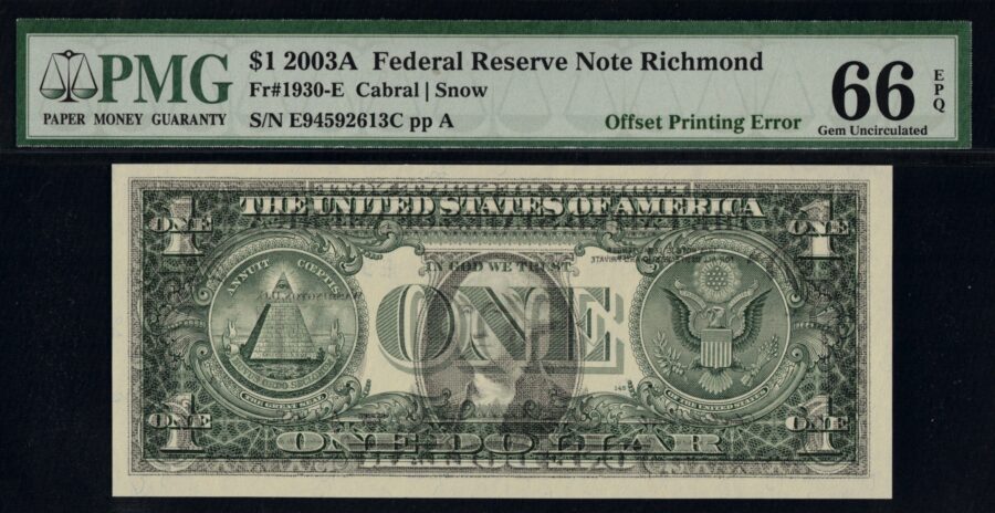 2003A $1 FRN "FRT-BCK OFFSET" 66Q