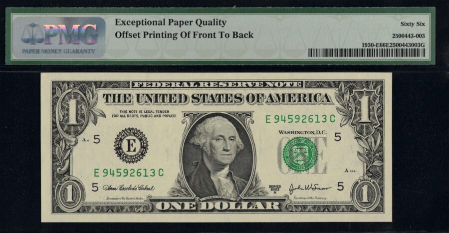 2003A $1 FRN "FRT-BCK OFFSET" 66Q