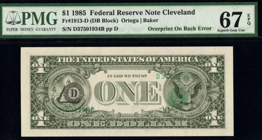 1985 $1 FRN 3RD ON REVERSE 67Q