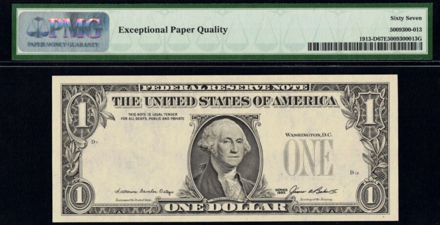 1985 $1 FRN 3RD ON REVERSE 67Q