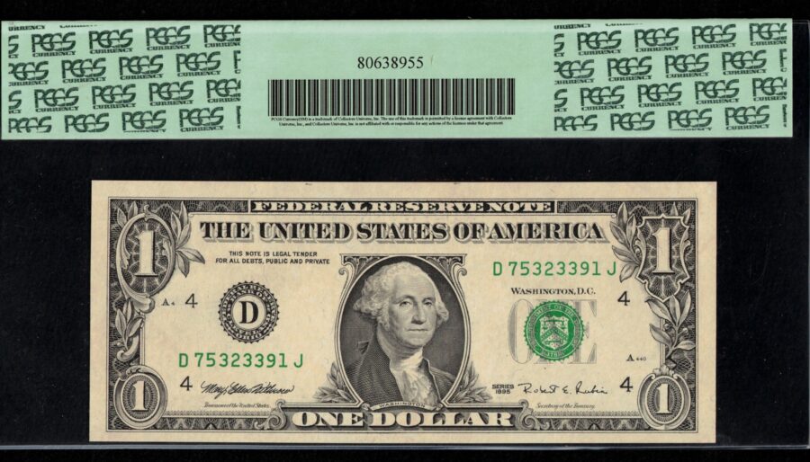 1995 $1 FRN "MISSING 1ST PRINT" 64