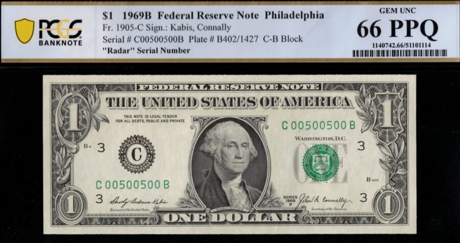 1969B $1 FRN C00500500B #66PPQ