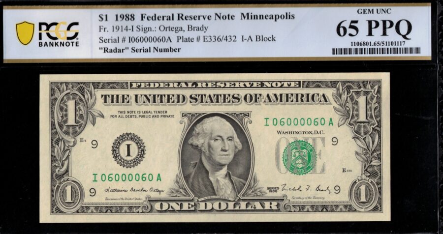 1988 $1 FRN I06000060A 65PPQ