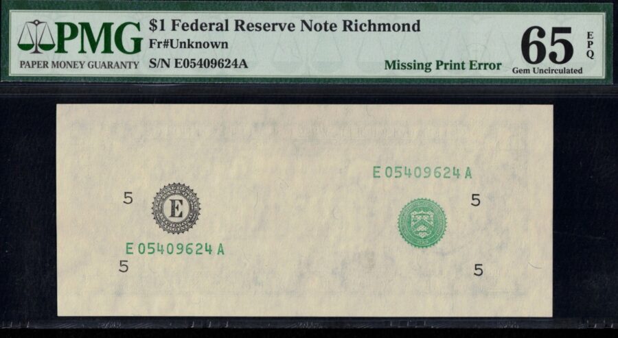 19XX $1 FRN MISSING 2ND 65Q