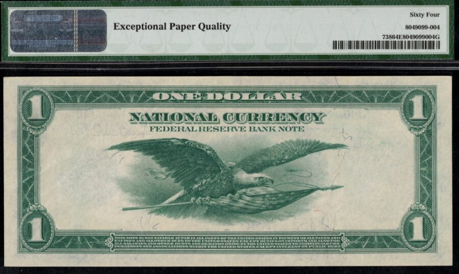 FR-738 1918 $1 FRBN J13321273A 64Q