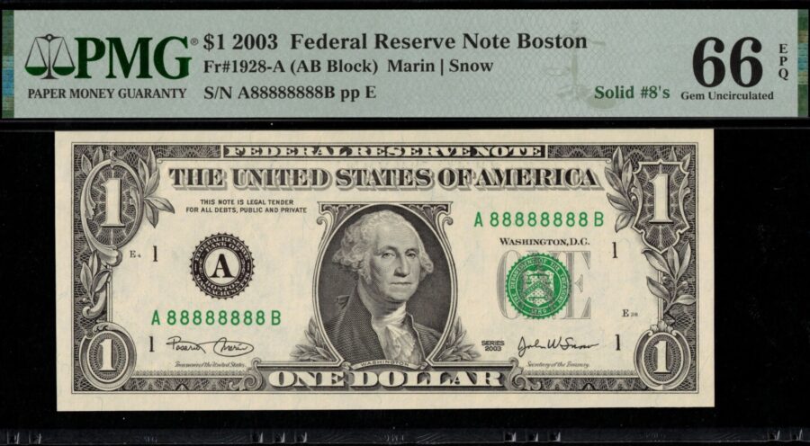 2003 $1 FRN A88888888B #66Q