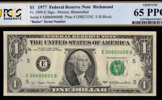 1977 $1 FRN E00600600B 65Q