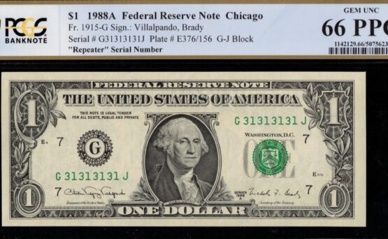 1988A $1 FRN G31313131J 66Q