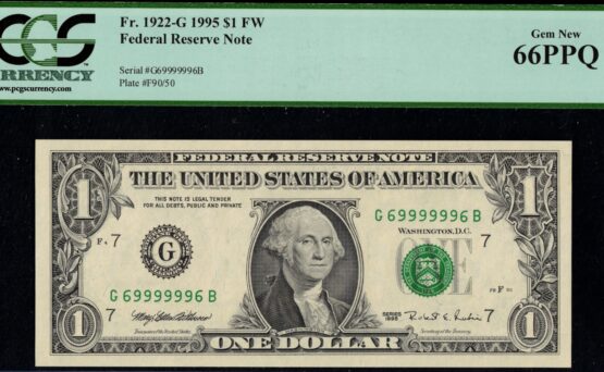 1995 $1 FRN G69999996B 66Q