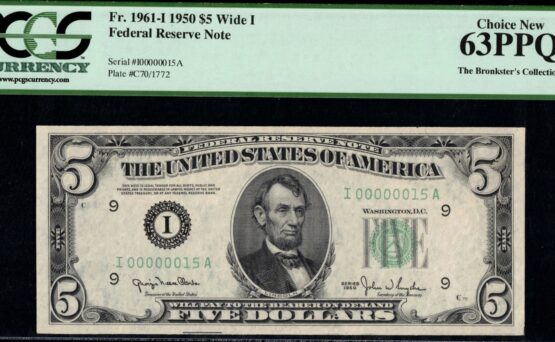 1950 $5 FRN I00000015A 63Q
