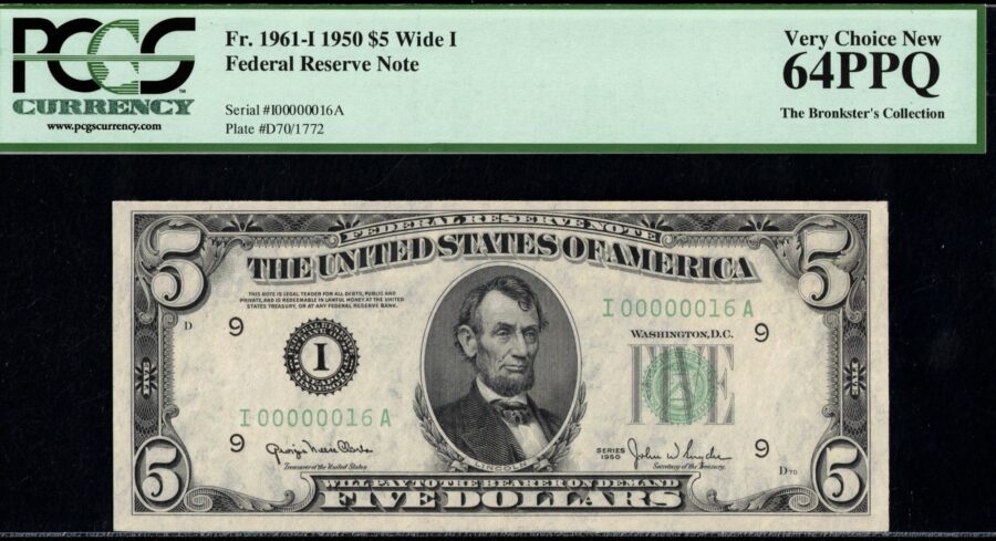 1950 $5 FRN I00000016A 64Q