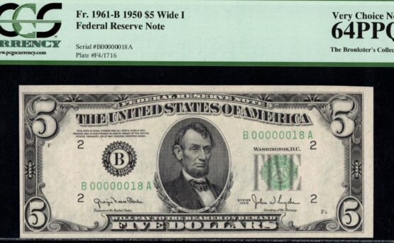 1950 $5 FRN B00000018A 64Q