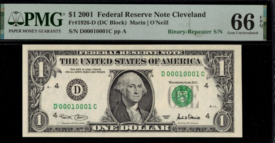 2001 $1 FRN D00010001C 66Q