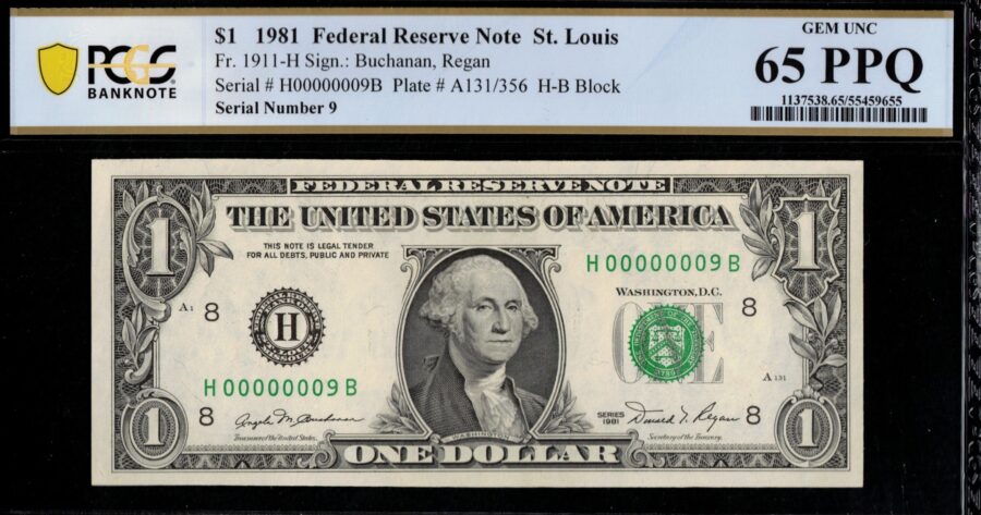 1981 $1 FRN H00000009B 65Q