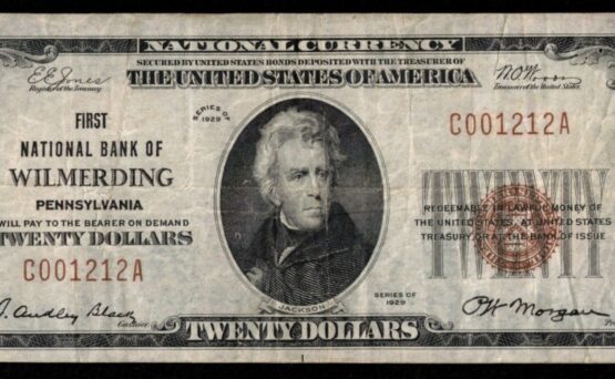 1929 $20 1ST NB Of WILMERDING PA