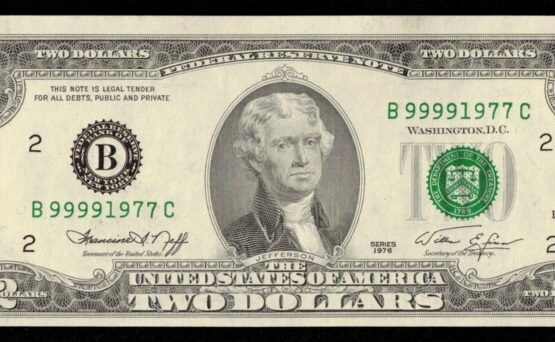 1976 $2 FRN B99991977C #1977