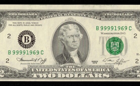 1976 $2 FRN B99991969C #1969