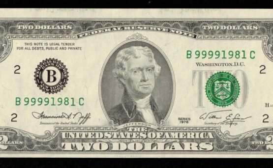 1976 $2 FRN B99991981C #1981