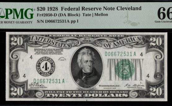 1928 $20 FRN D06672531A 66EPQ