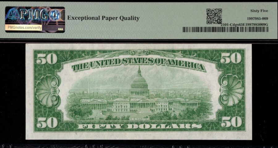 1928A $50 FRN C01223081A 65EPQ