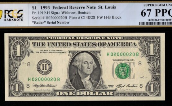 1993 $1 FRN H02000020B 67PPQ