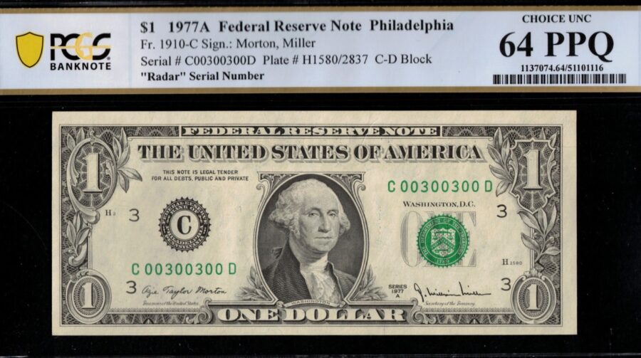 1977A $1 FRN C00300300D 64Q
