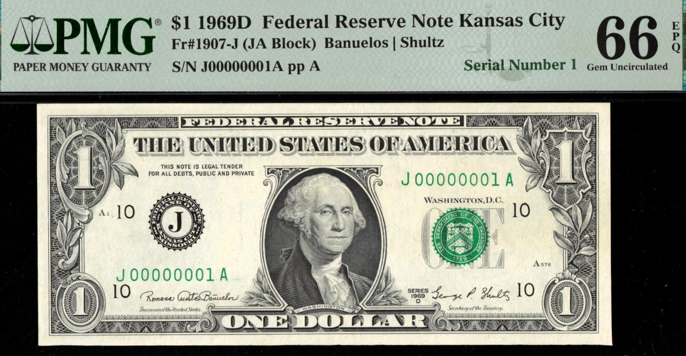 1969 $1 FRN J00000001A 66Q