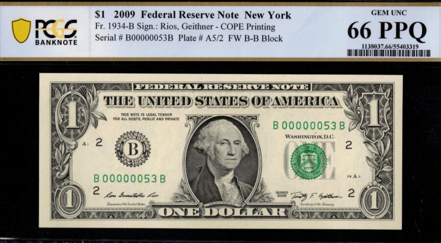 2009 $1 FRN B00000053B 64Q