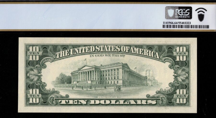 1995 $10 FRN B53535353C 64Q