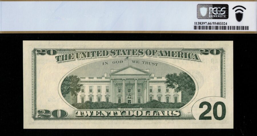 1996 $20 FRN AB53535353G 66Q