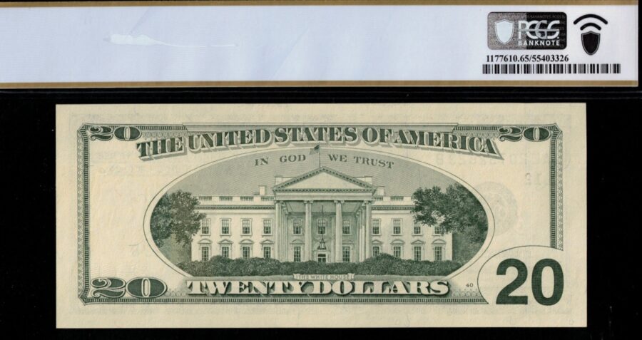 1996 $20 FRN COLOR SHIFT INK 65Q