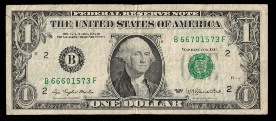 1977 $1 FRN MISMATCH #666/667