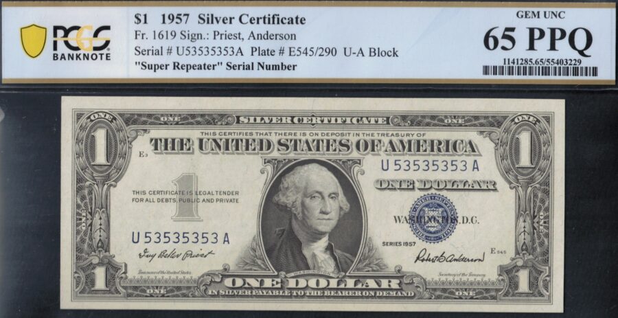 $1 1957 S.C U53535353A 65Q