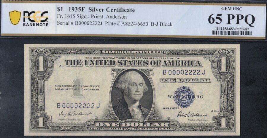 1935F $1 S.C B00002222J 65Q