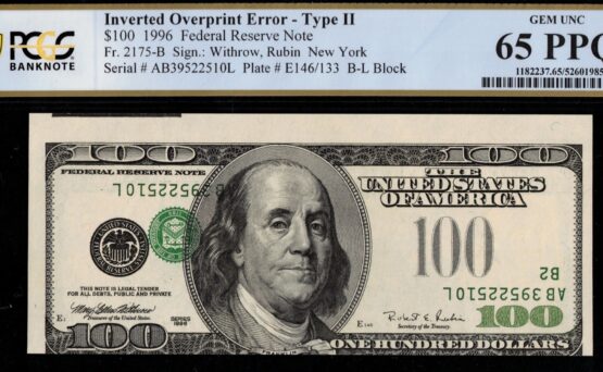 1996 $100 FRN INVERTED 3RD 65Q