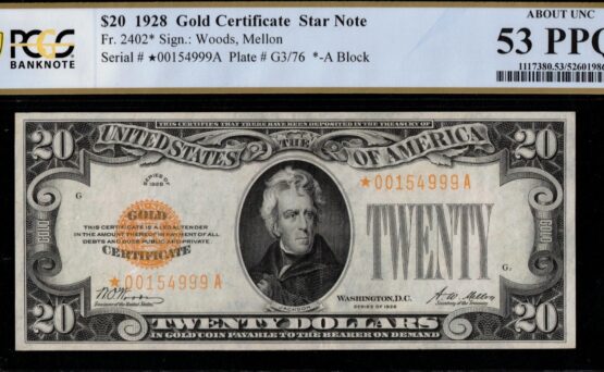1928 $20 G.C *00154999A 53PPQ