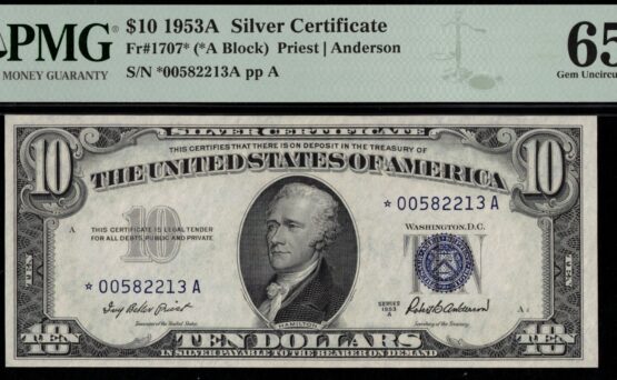 1953A $10 S.C *00582213A 65EPQ