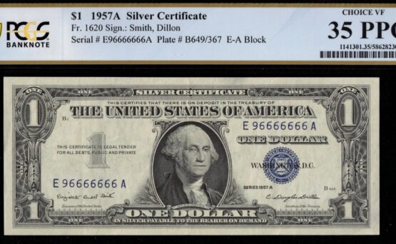 1957A $1 S.C E96666666A 35PPQ