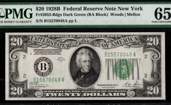 1928B $20 FRN NEW YORK #65Q