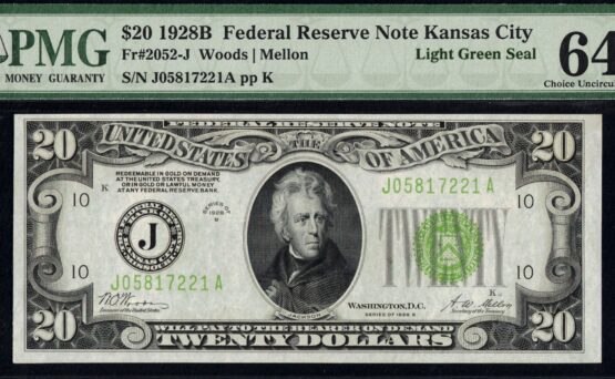 1928B $20 FRN L.G.S KANSAS 64Q