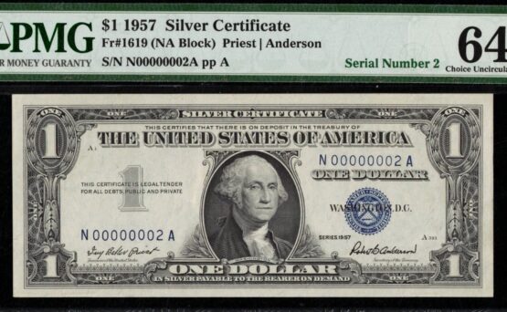 1957A $1 SILVER N00000002A 64Q