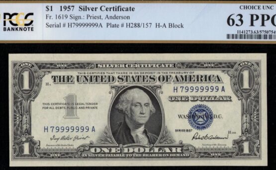 1957 $1 S.C H79999999A 63Q