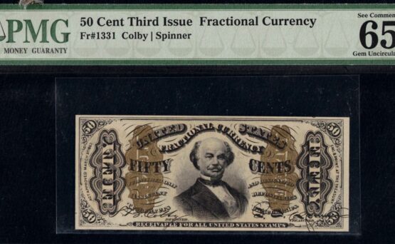 FR-1331 50 CENT 3RD ISSUE 65EPQ